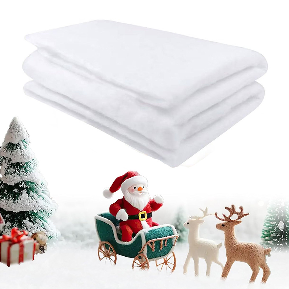 80x120cm Artificial Snow Blanket Christmas Fake Snow Carpet White Snow ...