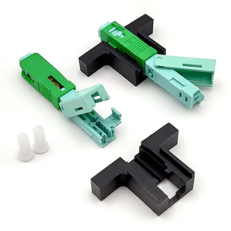 10pcs SC UPC/SC APC Low loss fiber optic quick connector pre embedded ...