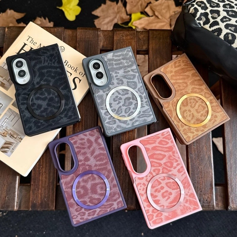 Classic Leopard Print Magnetic Phone Casing for Samsung Galaxy Z Fold 8 ...