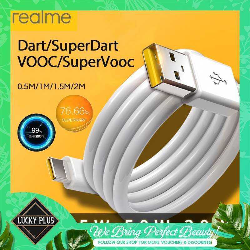 REALME Original Fast Charger VOOC Flash Charging Cord Type C CABLE ...