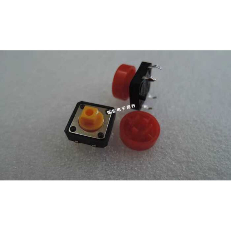 Pin Copper Reed 12x12x7.3 Square Head + A34 Red Round Cap Button Light ...