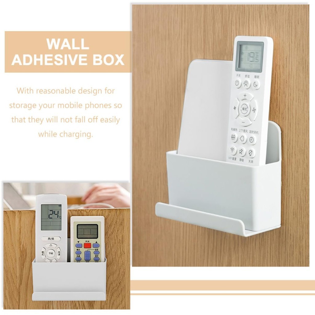 Wall Mount Remote Holder Hole-Free Self Adhesive Wall Organizer Air ...
