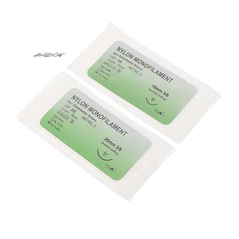 12Pcs Polypropylene Monofilament Medical Thread Set With Needles ...