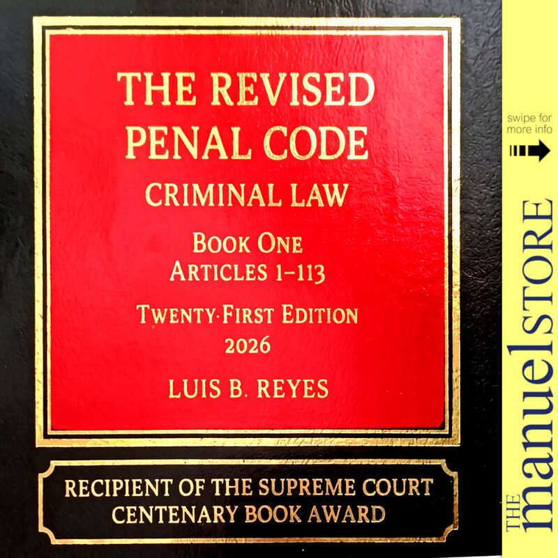 1 Reyes Book (2026) Revised Penal Code Criminal Law One I - By Luis The ...
