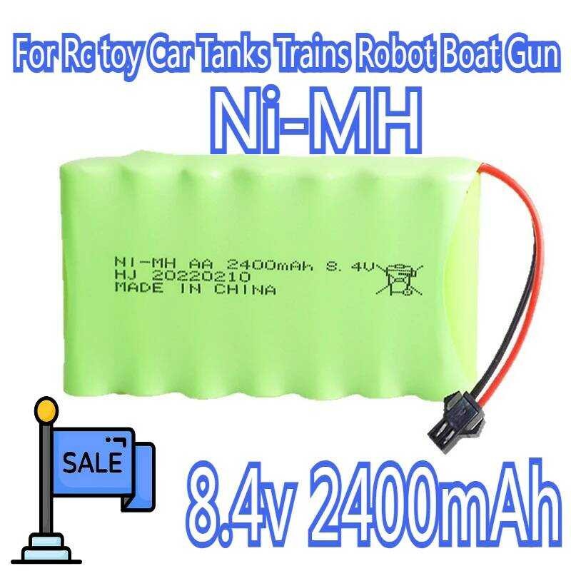Batterie Ni-MH 8,4V 2400mAh Gecoty – Rechargeable USB + Prise Tamiya – Pour RC Et Outils électriques