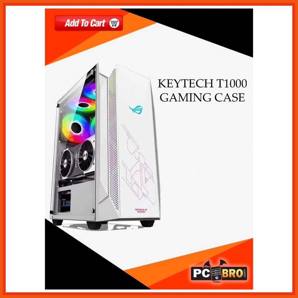 GAMING CASE T1000 KEYTECH TERMINATOR SERIES VERTICAL GPU CAPABLE ...