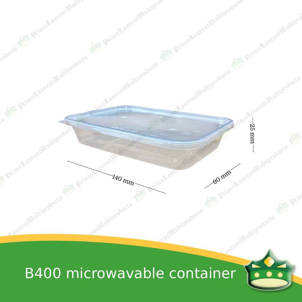 [10 pcs] Bibbo 400/500ml microwavable container for packed meals, rice ...