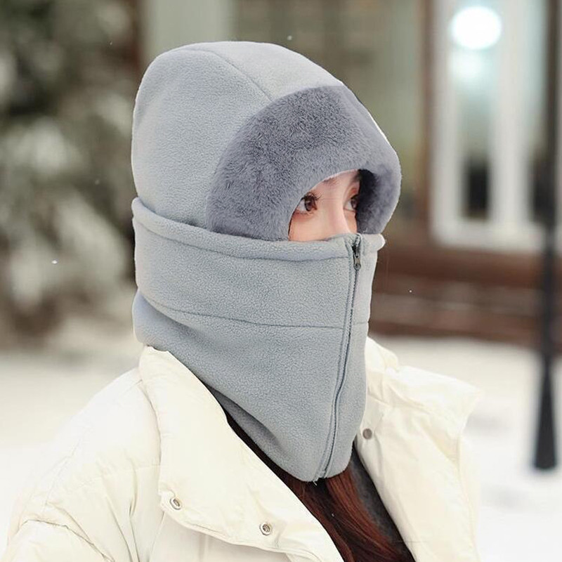 Accesorios Para El Frio De Mujer Agriculturi Sherpa Hood Ski Mask – Windproof Balaclava For Winter Sports (Arctic Velvet, Unisex) Sherpa Face Mask Hoods