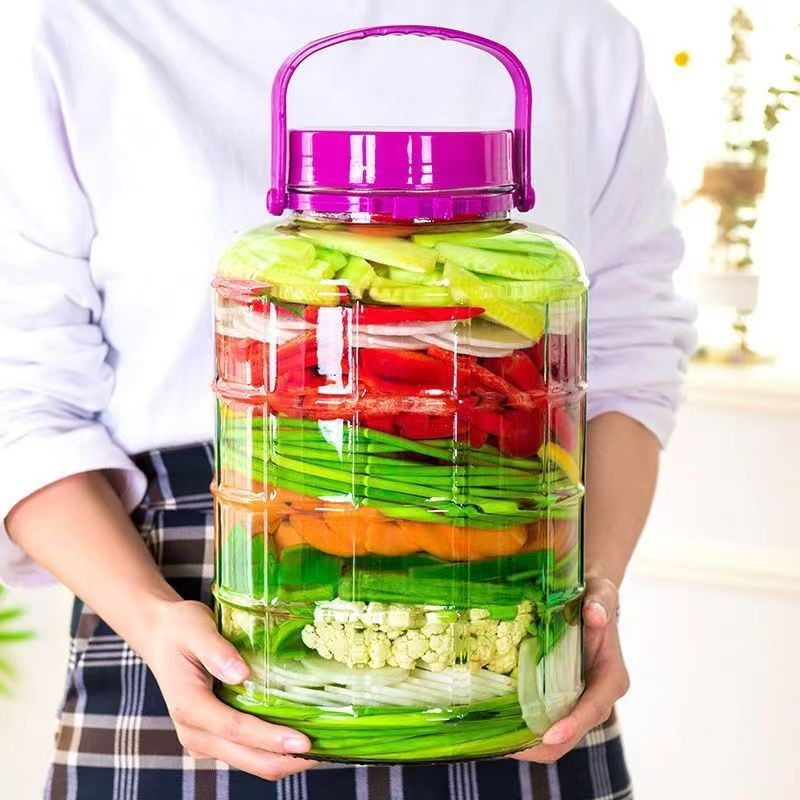 10L/20L glass kimchi container airtight household wine barrel glass ...