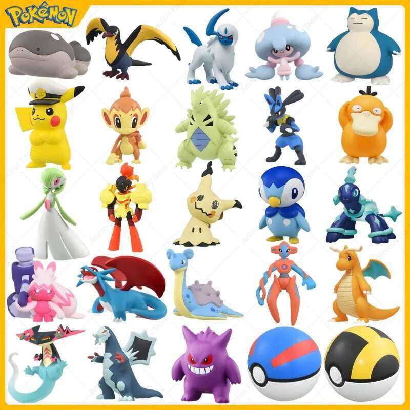 Y Original Takara Tomy Gengar Snorlax Pikachu Mimikyu Figure 1 Absol ...