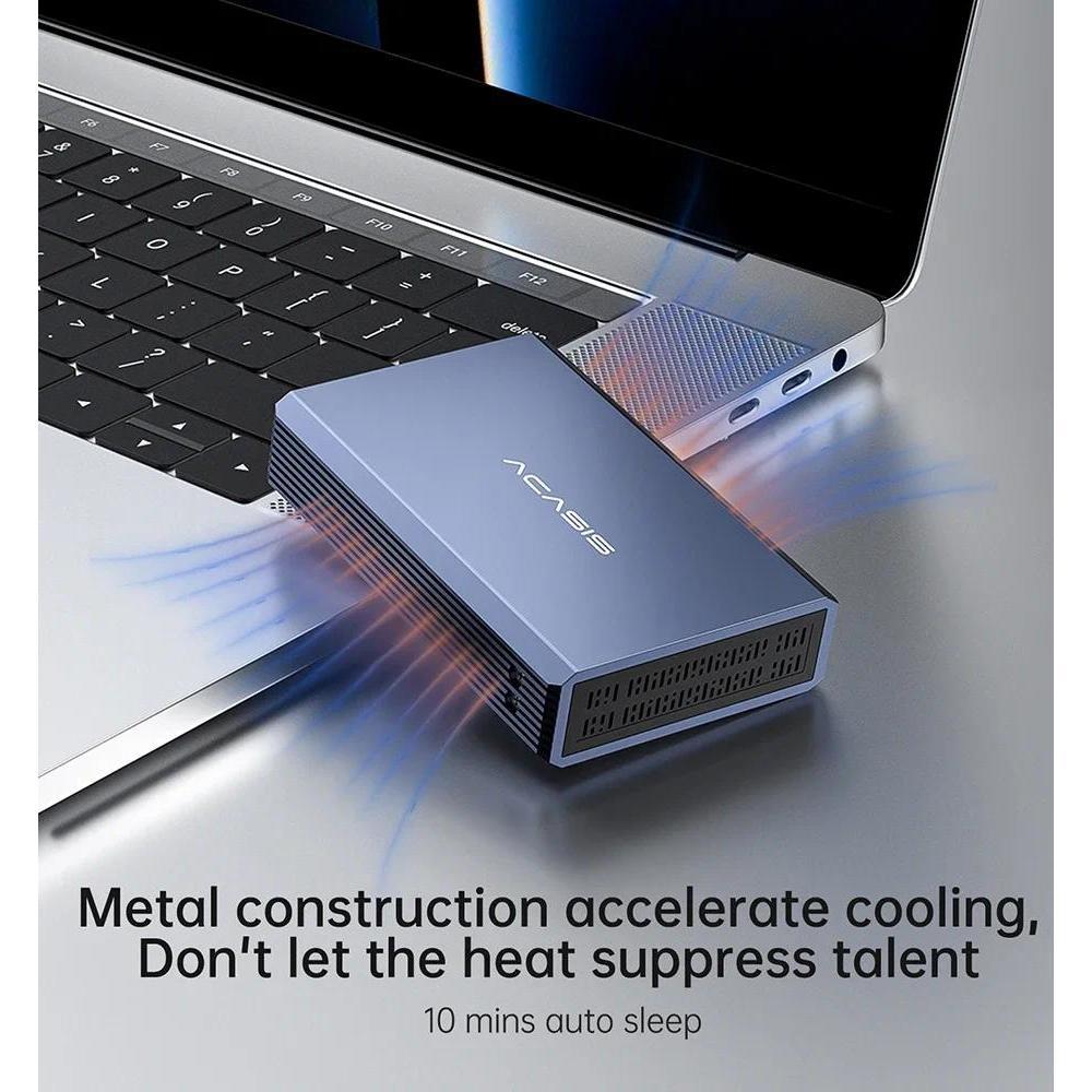 Acasis 2 Bay 2.5 Inch SATA HDD SSD Enclosure Type-C 4 RAID Modes Array ...