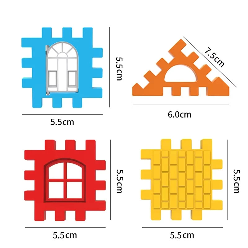 DIY House Building Blocks Assembly Toys educational large particle ...