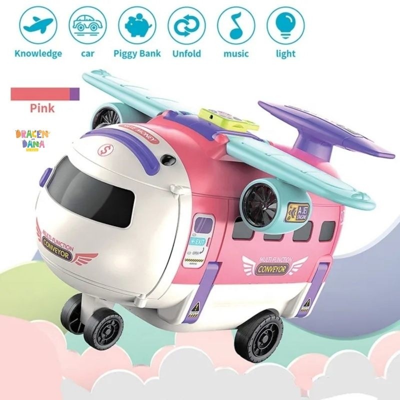Multifunction Toy Airplane with Cockpit Simulation for Kids | Shopee ...