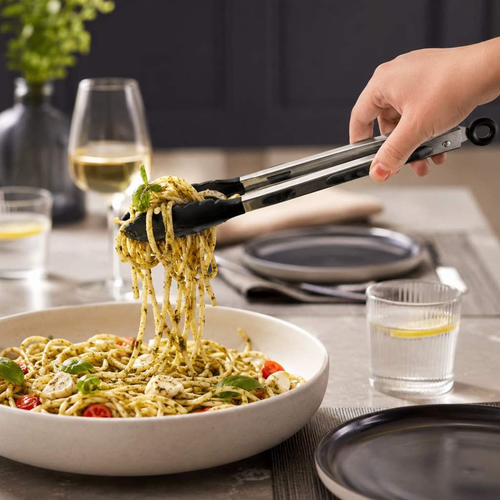 Silicone Food Tongs 9/12 Inch Heat Resistant Locking Cooking Tongs with ...