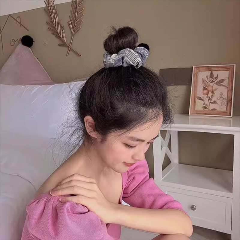 10-Piece Set Korean Large Intestine Hair Band Female Cute Floral Ball ...