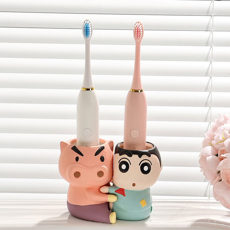 Cartoon Toothbrush Holder Crayon Shinchan Hugging Pig Rack Cute ...