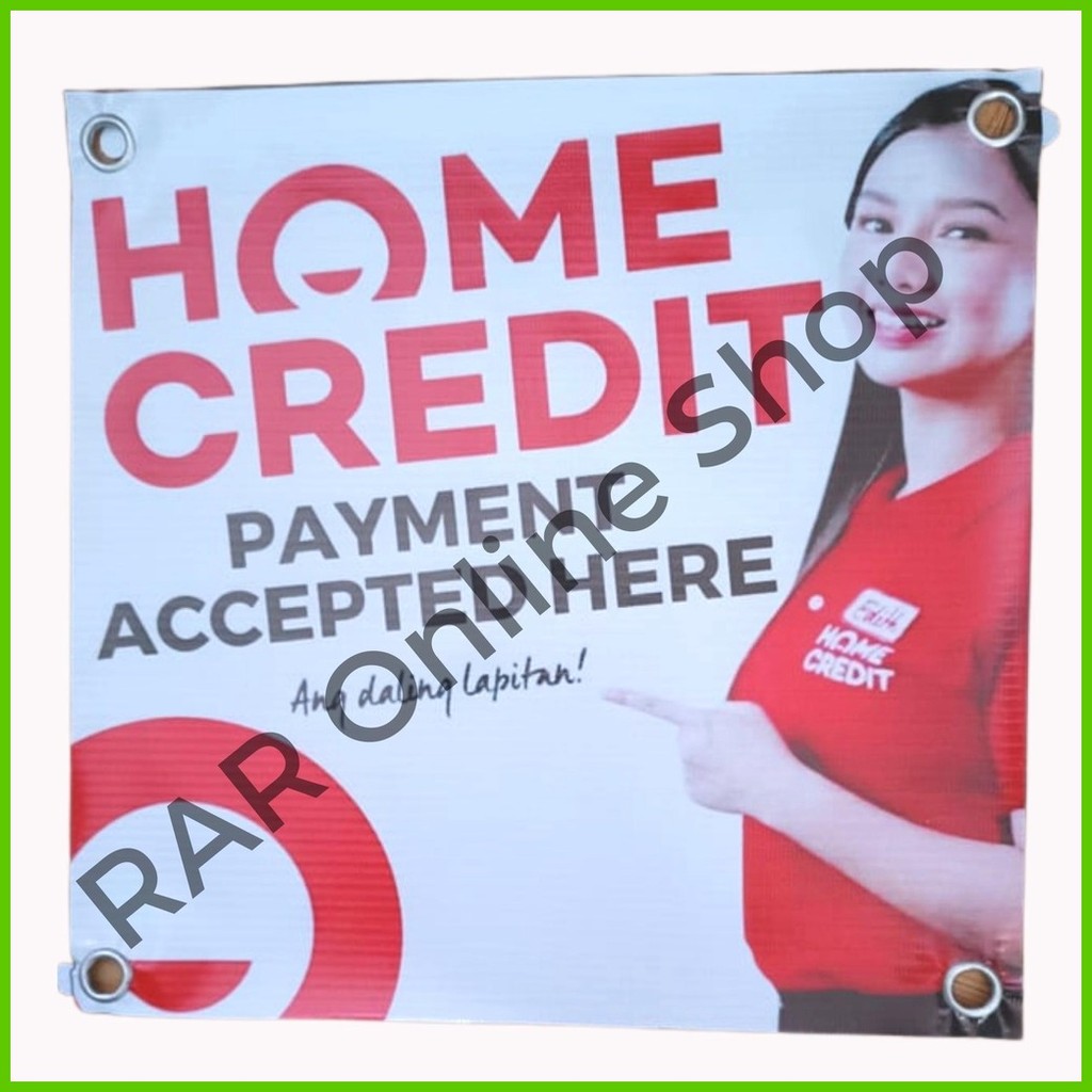 ♂ ♀ Home Credit Payment Accepted Here Tarpaulin | Shopee Philippines