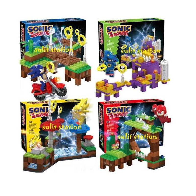 SONIC THE HEDGEHOG Sl89301 CHARACTER BUILDING BRICKS BLOCKS PUZZLE MIND ...