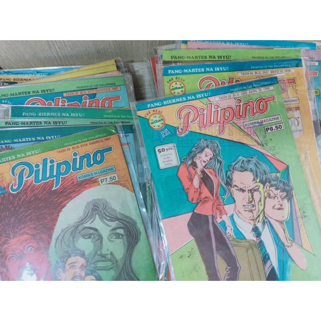 Pilipino Komiks from 1996 to 1998 - price per piece (per piraso presyo ...