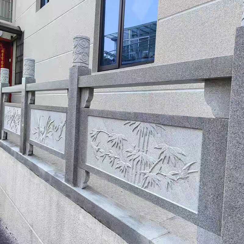 Granite Stone Railing Panel Marble Guardrail River Stone Carved Railing ...