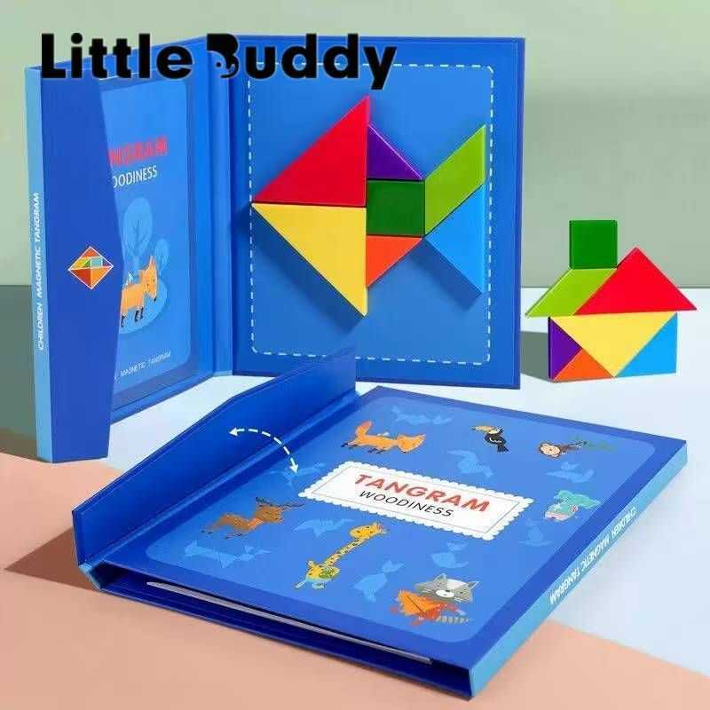 Educational Toys Tangram Jigsaw 3D Magnetic Puzzle Geometric Shapes ...