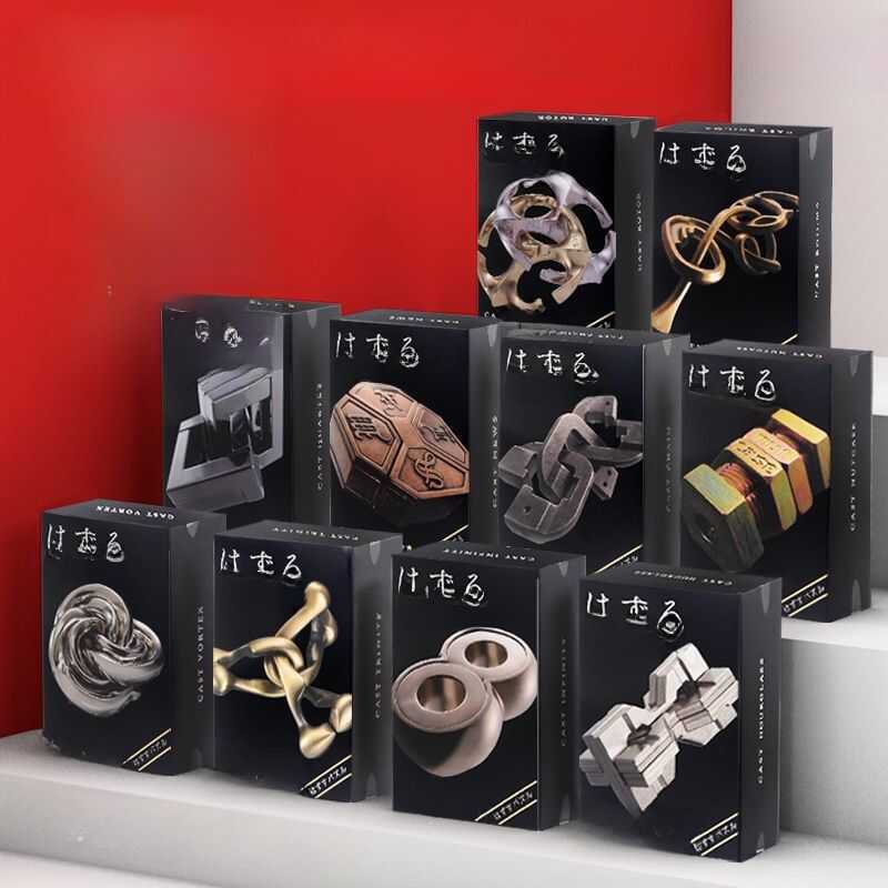 HANAYAMA Metal Puzzle Toys High Difficulty 6 Star Adult Intelligence ...