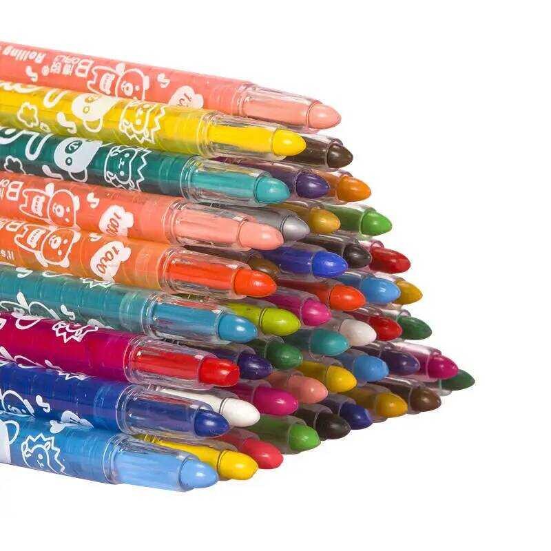 W 1 Set 12/18/24 Colors Crayon Ing Painting Kids Children Student ...