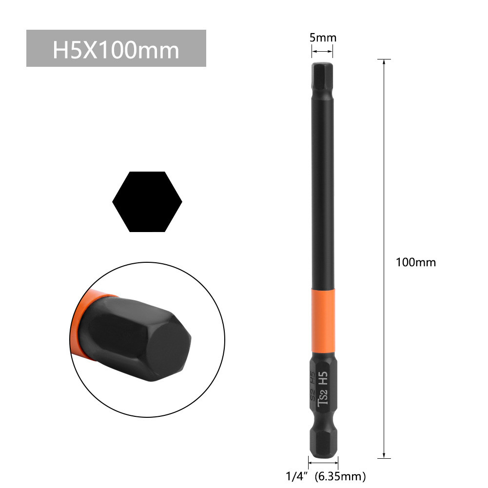 Hex Head Allen Wrench Drill Bits Set 1/4 Inch Quick Change Impact ...