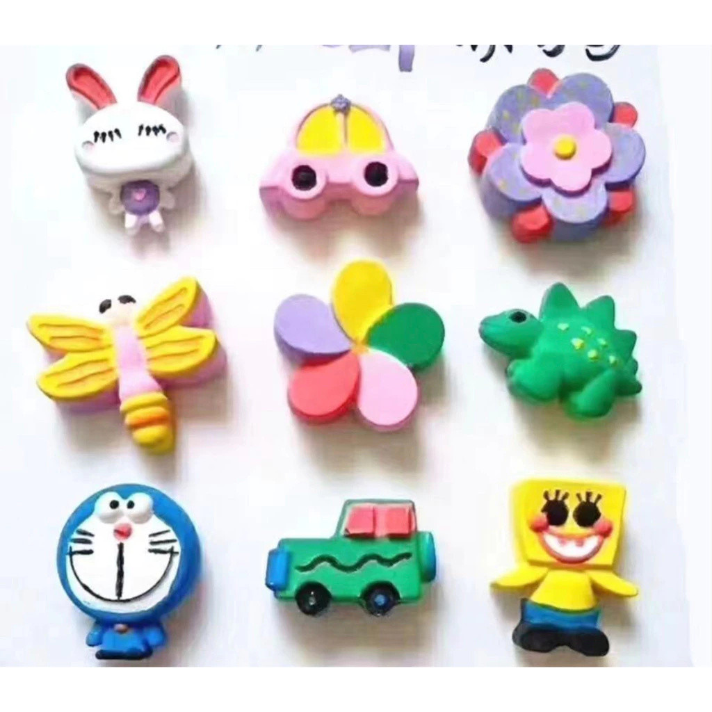 100pcs Cartoon Coloring Plaster Doll Handmade Diy Educational Toy ...