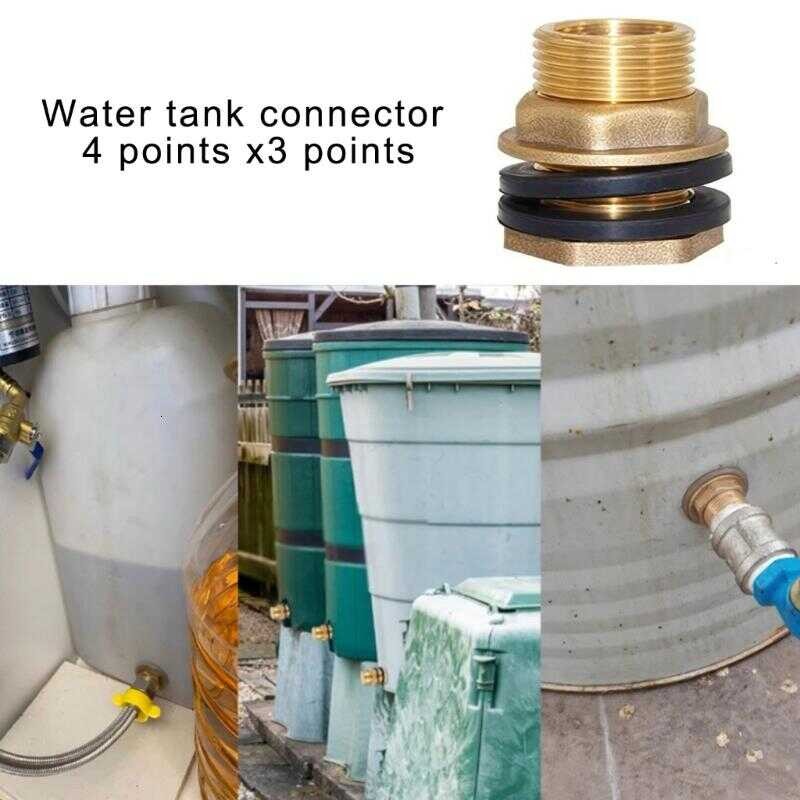 Upgrades Brass Water Tanks Connectors Metal Bulkhead Fitting Storage ...