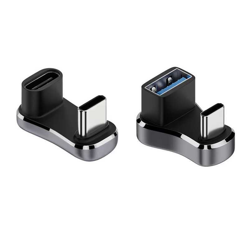 180 Degree Angle Adapter Usb-C PD Charging Tablet USB C U Shape ...