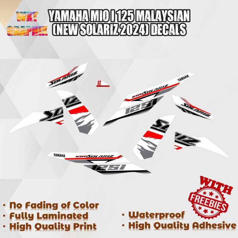 YAMAHA MIO I 125 MALAYSIAN (New SOLARIZ 2024) DECALS (Waterproof ...