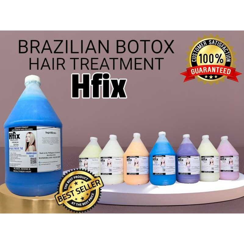 HFIX Original 1 Gallon Brazilian Hair BTX 80% Straight F5c | Shopee ...
