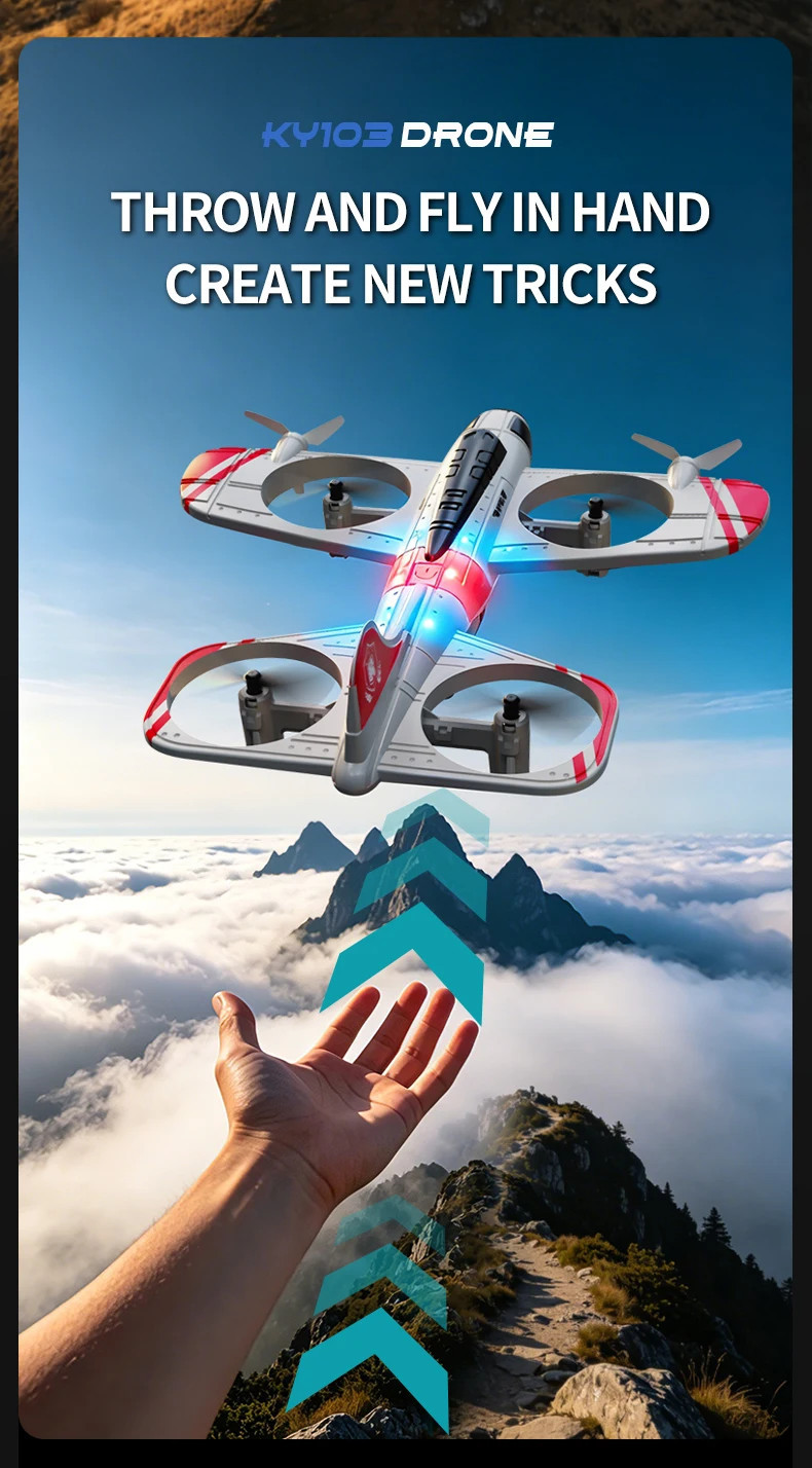 KY103 Remote Control Airplane Vintage Fighter Airplane Crash Resistant ...