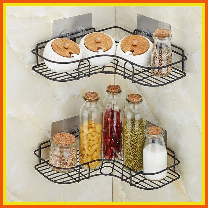 Triangular corner shelf bathroom kitchen shower box shelf storage rack ...