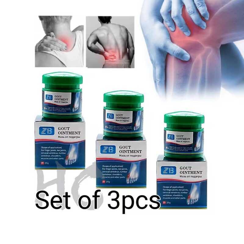 Sqhset Of 3Pcsgout Ointment For Neck Shoulder Waist And Treatment Gout ...