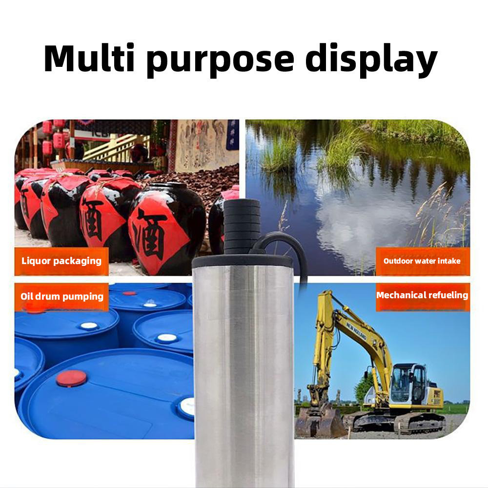 Diesel Water Refueling Submersible 12V Electric 38Mm Transfer Oil Pump ...