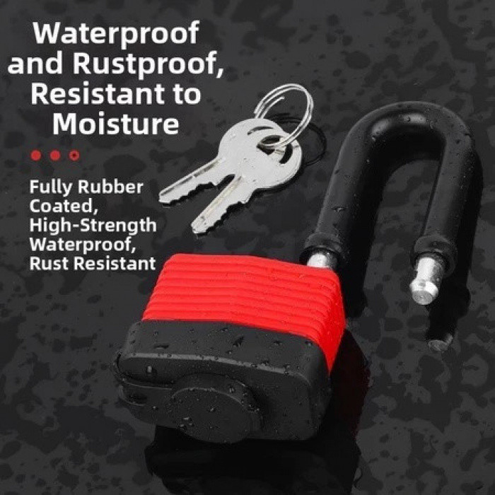 Waterproof Padlock with Key Heavy Duty Covered Laminated Steel Keyed ...