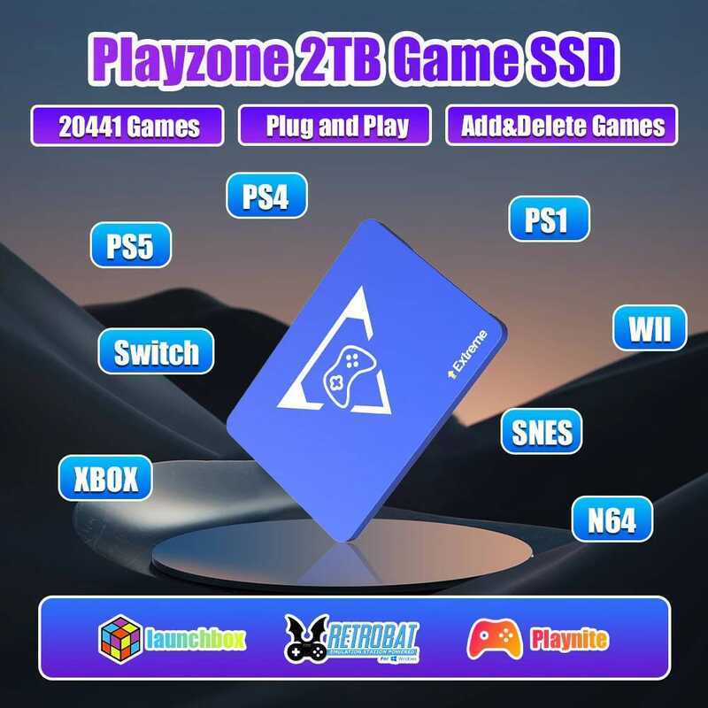 SSD 2T With 21400+Games Plug&Play Playzone Extreme Game Console