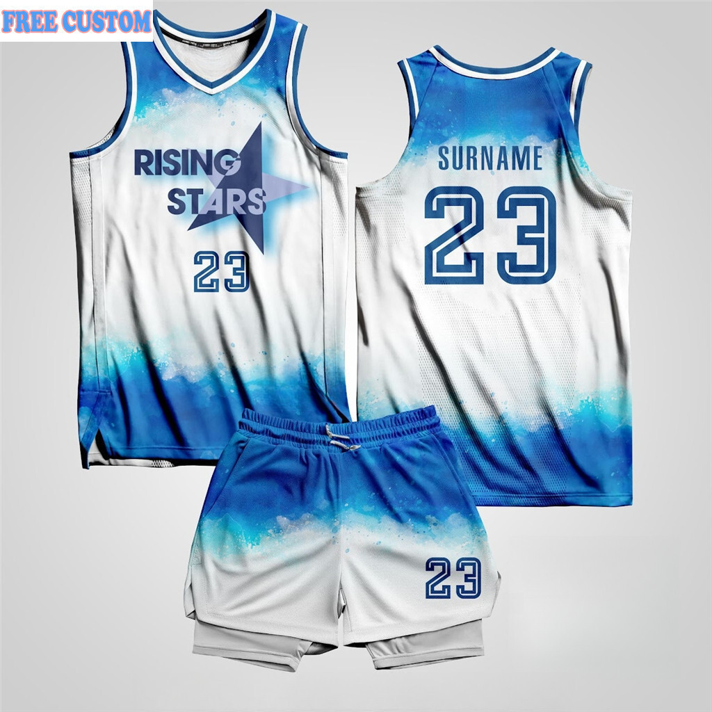 Rising Stars Basketball Jersey Short Customized Name Number High ...