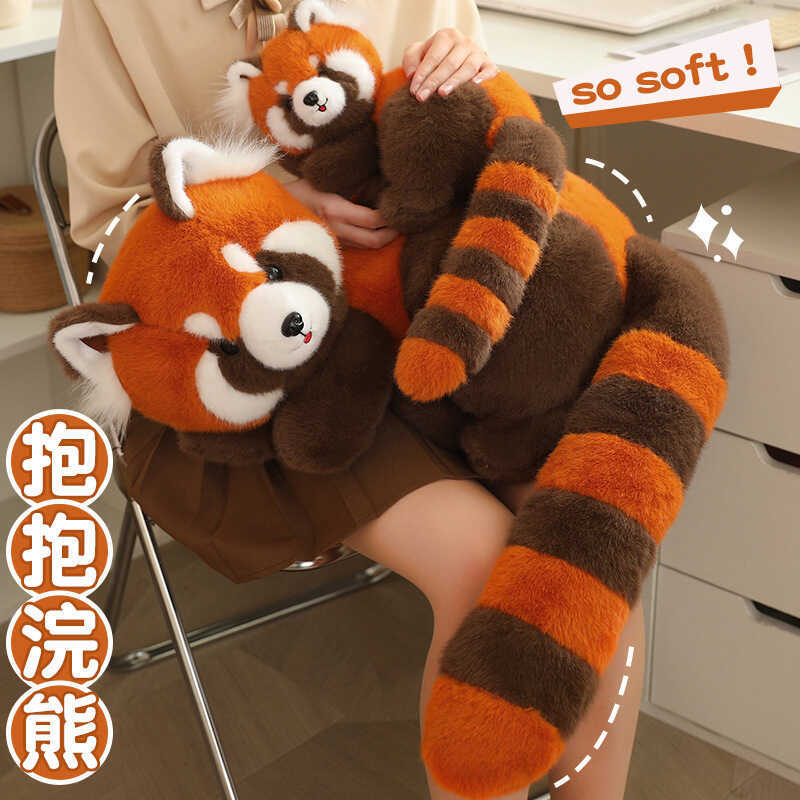 ugging Raccoon Plush Toy Realistic Panda Little Raccoon Doll Fox Little ...