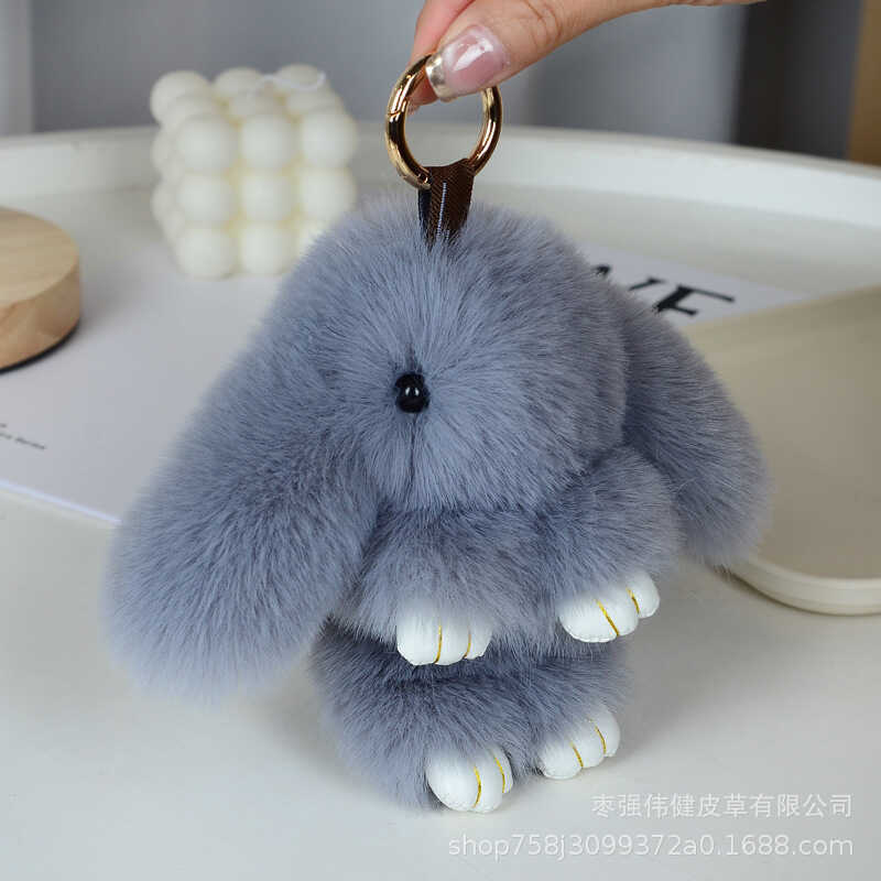 Rex Rabbit Faux Fur Plush Bunny Pendant Bunny Bag Charm Cute Bunny ...