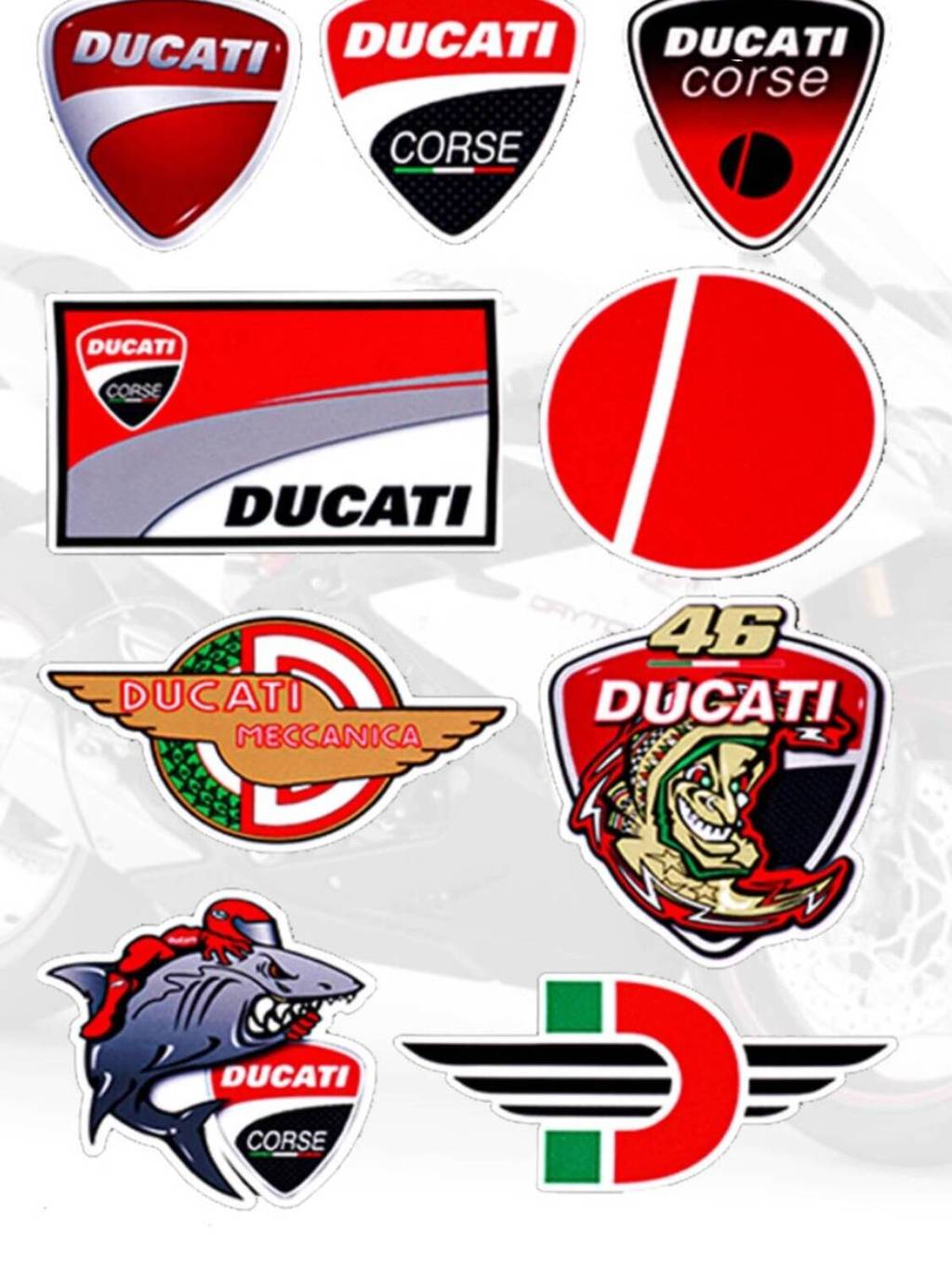 DUCATI Motorcycle Stickers Personalized Modification Decals Scratch ...
