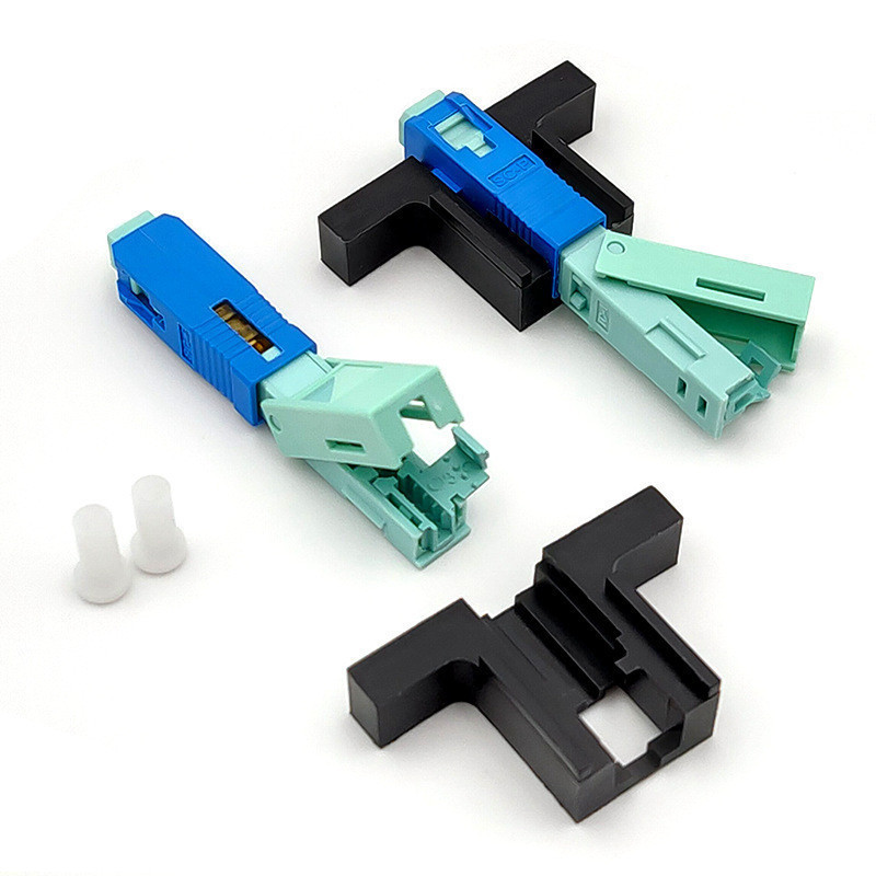10pcs SC UPC/SC APC Low loss fiber optic quick connector pre embedded ...
