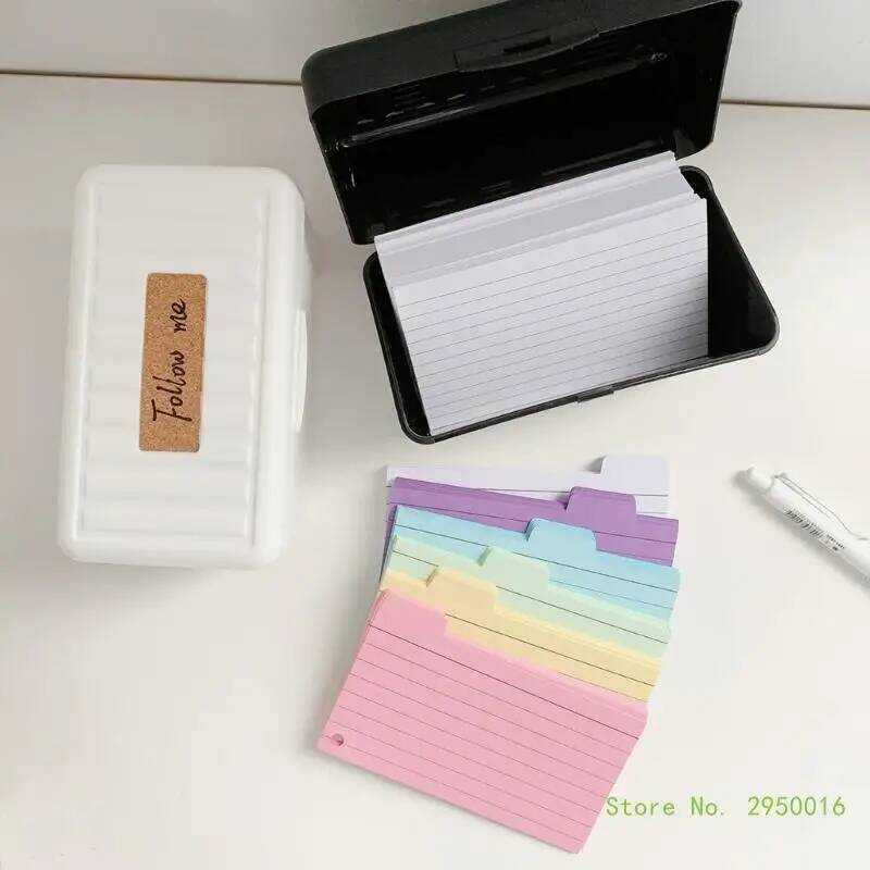 150/200 Sheets Tabbed Index Card, Colorful 3X5inch Flashcards Divider ...