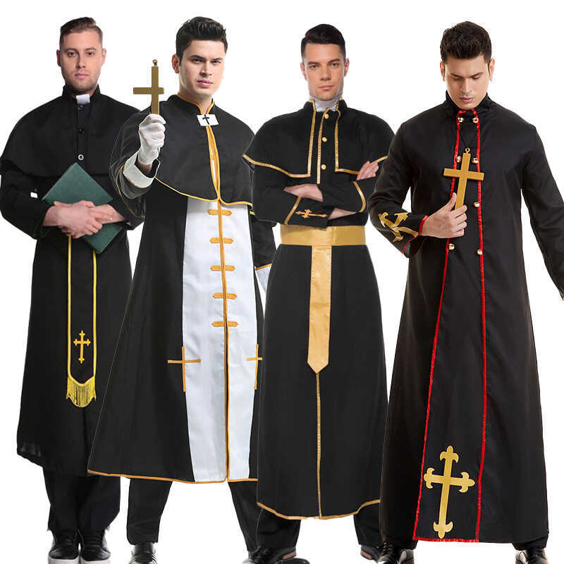 Y Halloween Red Black Vampire Cosplay Wizard Robe Death God Cloak ...