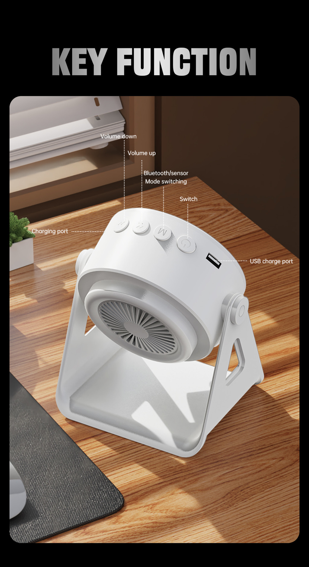 New ZJ08 Multifunctional Wireless Sensor Rotating Phone Holder RGB ...