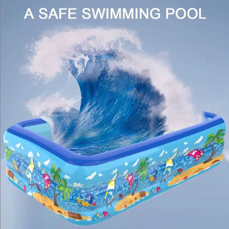 Iatable Swimming Pool Cartoon Pattern Framed Swimming Pool Thickening ...