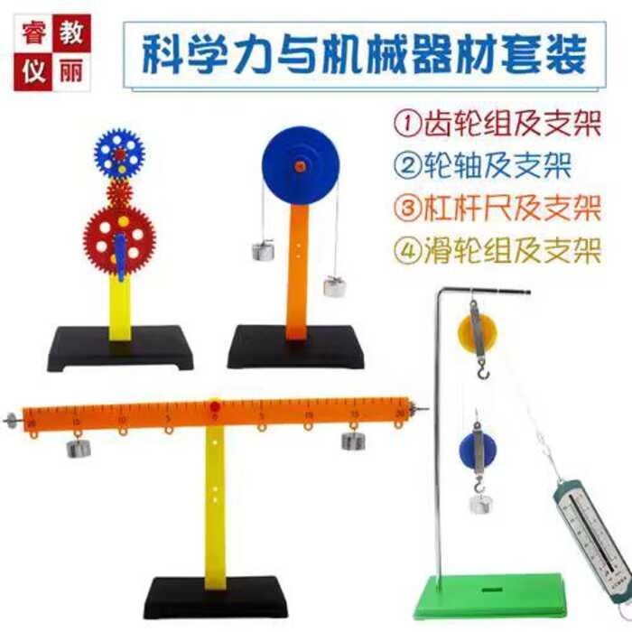 Pulley Gear Wheel Shaft Lever Ruler Bracket Science Force and ...