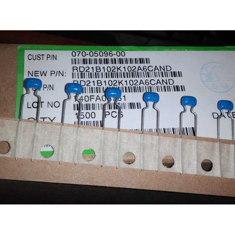 RD21B102K102A6CAND 102K 1000V Monolithic Capacitor 10% 1206 | Shopee ...